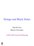 Strings and Black Holes