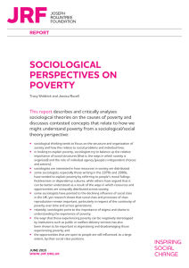 sociological perspectives on poverty