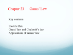 Chapter 23 Gauss` Law