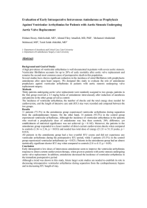 Amiodarone role in ventricular arrhythmias in aortic Stenosis