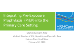 Integrating Pre-Exposure Prophylaxis into the Primary Care Setting