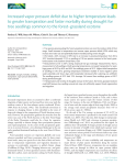 Increased vapor pressure deficit due to higher temperature leads to