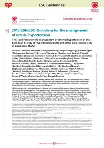 2013 ESH/ESC Guidelines for the management of arterial