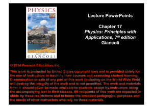 Lecture PowerPoints Chapter 17 Physics: Principles with