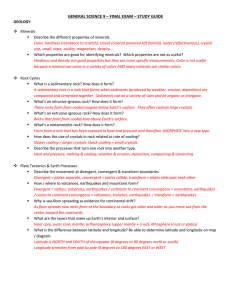 final exam study guide KEY