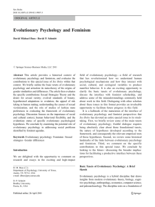 Evolutionary Psychology and Feminism