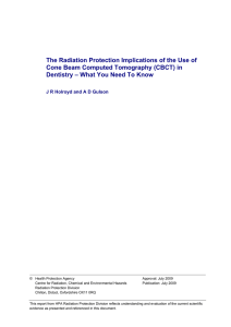 The Radiation Protection Implications of the Use of Cone Beam