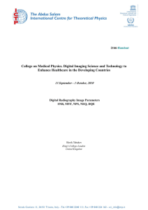 Digital Radiography Image Parameters SNR, MTF, NPS, NEQ, DQE