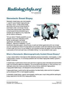 Stereotactic Breast Biopsy