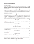 Second Order Phase Transitions