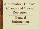 Air Pollution, Climate Change and Ozone