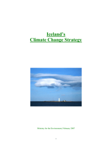 Iceland`s Climate Change Strategy - Ministry for the Environment