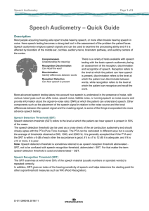 Speech Audiometry