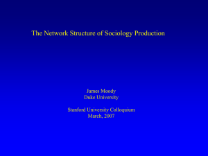 The Network Structure of Sociological Production