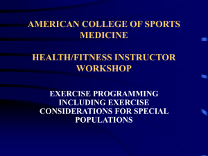 american college of sports medicine health/fitness