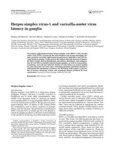 Herpes simplex virus-1 and varicella