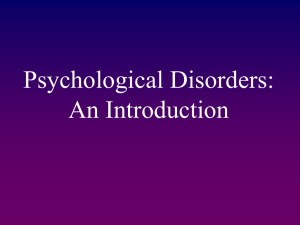 Psychological Disorders