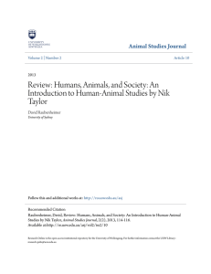 Humans, Animals, and Society: An Introduction to