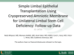 Simple Limbal Epithelial Transplantation Using Cryopreserved