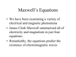 Maxwell`s Equations