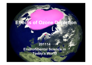 Effects of Ozone Depletion