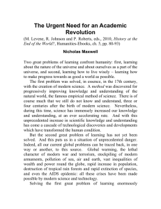 The Urgent Need for an Academic Revolution