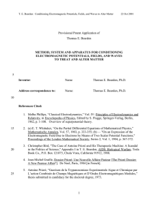Outline For Provisional Patent Application