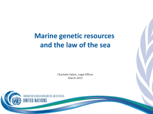 Marine genetic resources and the law of the sea