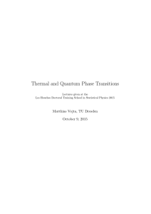 Thermal and Quantum Phase Transitions