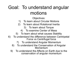 Goal: To understand momentum