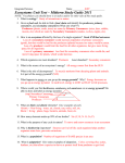 Ecosystems Unit Test – Midterm Study Guide 2011