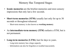 Short-term memories