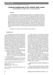 Surgical lengthening of the clinical tooth crown