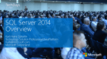 SQL Server 2014 Overview - Microsoft Center