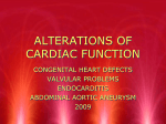 ALTERATIONS OF CARDIAC FUNCTION