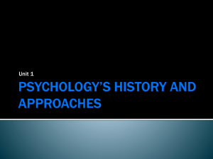 Unit 1 History and Approaches