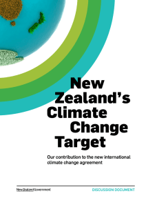 New Zealand`s Climate Change Target