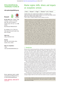 Marine regime shifts: drivers and impacts on ecosystems services