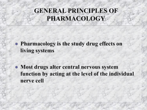 general principles of pharmacology