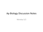 Ap Biology Discussion Notes