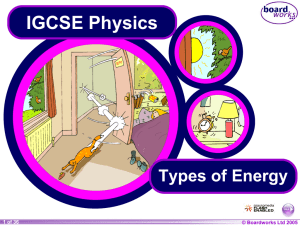 Types of Energy - AIS IGCSE Science