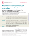 A contemporary European experience with surgical septal