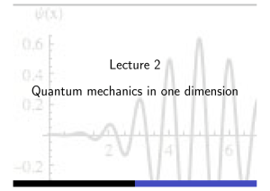 Lecture 2 Quantum mechanics in one dimension