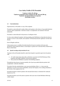 Core Safety Profile Flecainide