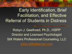 Early Identification, Brief facilitation, and Effective Referral of Student