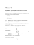 Chapter 3 Symmetry in quantum mechanics