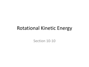 Rotational Kinetic Energy