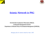 Managing data for seismic networks, Hanoi, 2015