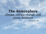 The Atmosphere climate, climate change, and ozone depletion