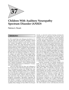Children With Auditory Neuropathy Spectrum Disorder